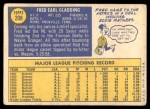 1970 Topps #208 Fred Gladding Back Thumbnail