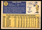 1970 Topps #370 Tommy Harper Back Thumbnail