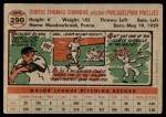 1956 Topps #290 Curt Simmons Back Thumbnail