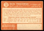 1964 Topps #154 Dick Tracewski Back Thumbnail