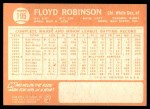 1964 Topps #195 Floyd Robinson Back Thumbnail