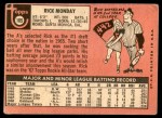 1969 Topps #105 Rick Monday Back Thumbnail