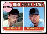 1969 Topps #376 - Mike Fiore / Jim Rooker Royals Rookies Front Thumbnail