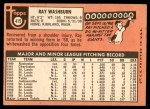 1969 Topps #415 Ray Washburn Back Thumbnail