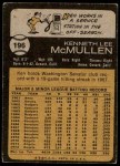 1973 Topps #196 Ken McMullen Back Thumbnail