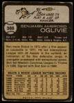 1973 Topps #388 Ben Oglivie Back Thumbnail