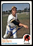 1973 Topps #465 Dave Giusti Front Thumbnail