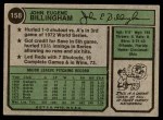 1974 Topps #158 Jack Billingham Back Thumbnail