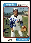 1974 Topps #217 Tim Foli Front Thumbnail