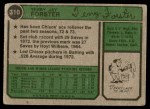 1974 Topps #310 Terry Forster Back Thumbnail
