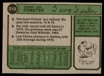 1974 Topps #310 Terry Forster Back Thumbnail