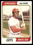 1974 Topps #376 Jorge Orta Front Thumbnail