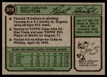 1974 Topps #378 Burt Hooton Back Thumbnail