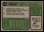 1974 Topps #402 Jim Rooker Back Thumbnail