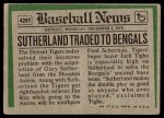 1974 Topps Traded #428 T - Gary Sutherland Traded Back Thumbnail