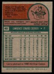1975 Topps #49 Larry Dierker Back Thumbnail