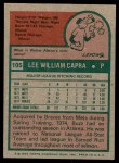 1975 Topps #105 Buzz Capra Back Thumbnail