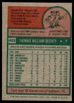 1975 Topps #403 Tom Buskey Back Thumbnail