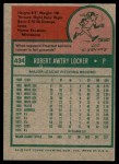 1975 Topps #434 Bob Locker Back Thumbnail