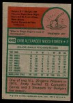 1975 Topps #440 Andy Messersmith Back Thumbnail