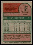 1975 Topps #444 Gene Garber Back Thumbnail