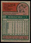 1975 Topps #495 Nelson Briles Back Thumbnail