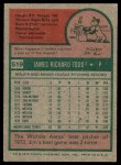 1975 Topps #519 Jim Todd Back Thumbnail
