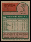 1975 Topps #627 Tom Walker Back Thumbnail