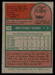 1975 Topps Mini #73 J.R. Richard Back Thumbnail