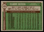 1976 Topps #488 Claude Osteen Back Thumbnail