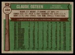 1976 Topps #488 Claude Osteen Back Thumbnail