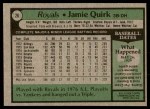 1979 Topps #26 Jamie Quirk Back Thumbnail
