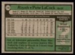 1979 Topps #248 Pete LaCock Back Thumbnail