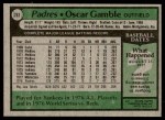 1979 Topps #263 Oscar Gamble Back Thumbnail