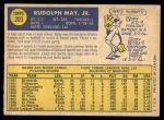 1970 O-Pee-Chee #203 Rudy May Back Thumbnail