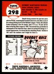 1953 Topps Archives #298 Bob Friend Back Thumbnail