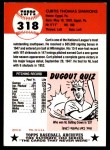 1953 Topps Archives #318 Curt Simmons Back Thumbnail