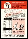 1991 Topps 1953 Archives #43 Gil McDougald Back Thumbnail