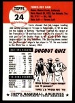 1953 Topps Archives #24 Ferris Fain Back Thumbnail