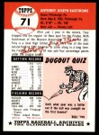 1991 Topps 1953 Archives #71 Tony Bartirome Back Thumbnail