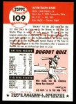 1953 Topps Archives #109 Alvin Dark Back Thumbnail