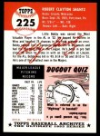 1953 Topps Archives #225 Bobby Shantz Back Thumbnail
