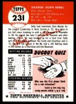 1953 Topps Archives #231 Solly Hemus Back Thumbnail