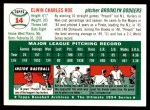 1994 Topps 1954 Archives #14 Preacher Roe Back Thumbnail