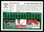 1954 Topps Archives #27 Ferris Fain Back Thumbnail