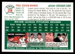 1954 Topps Archives #28 Paul Minner Back Thumbnail