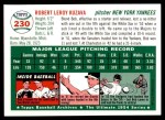 1954 Topps Archives #230 Bob Kuzava Back Thumbnail