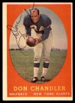 1958 Topps #54 Don Chandler Front Thumbnail