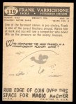 1959 Topps #119 Frank Varrichione Back Thumbnail