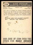 1959 Topps #154 Leo Sugar Back Thumbnail
